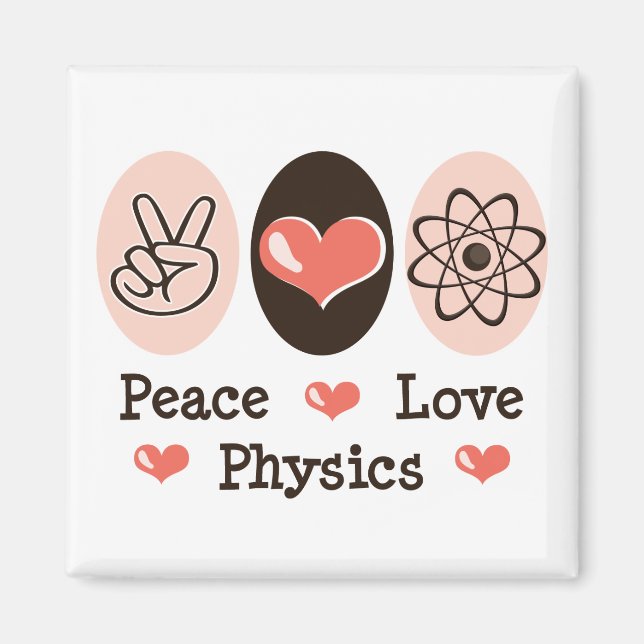 Aimant Peace Love Physnet (Devant)