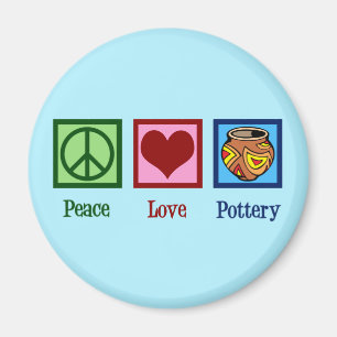 Aimant Peace Love Pottery