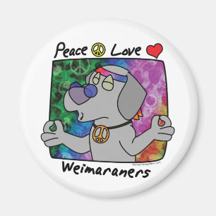 Aimant Peace Love Weimaraner