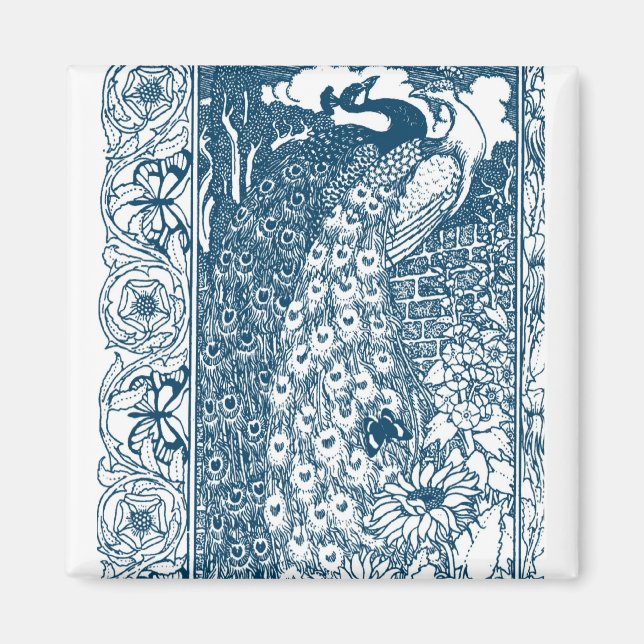 Aimant Peacock Art Nouveau (Devant)