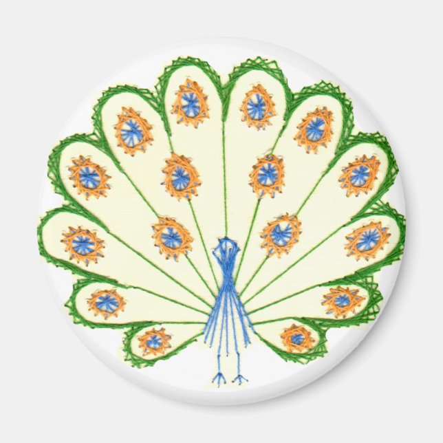 Aimant Peacock coloré (Devant)