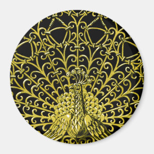 Aimant Peacock Gold Art Nouveau