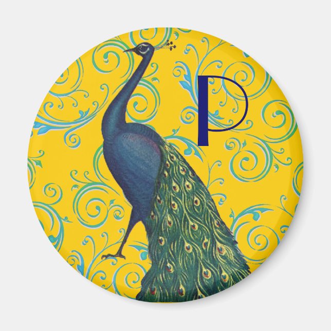 Aimant Peacock vintage (Devant)