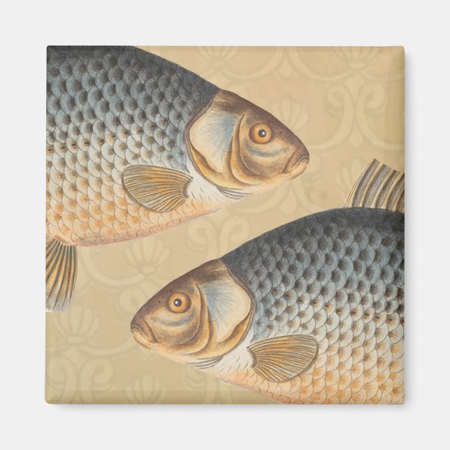 Aimant Pêche à la carpe peinture à l'eau douce (Devant)