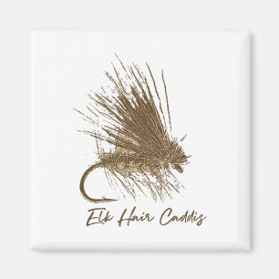Aimant Pêche à la mouche vintage Elk Hair Caddis dessin
