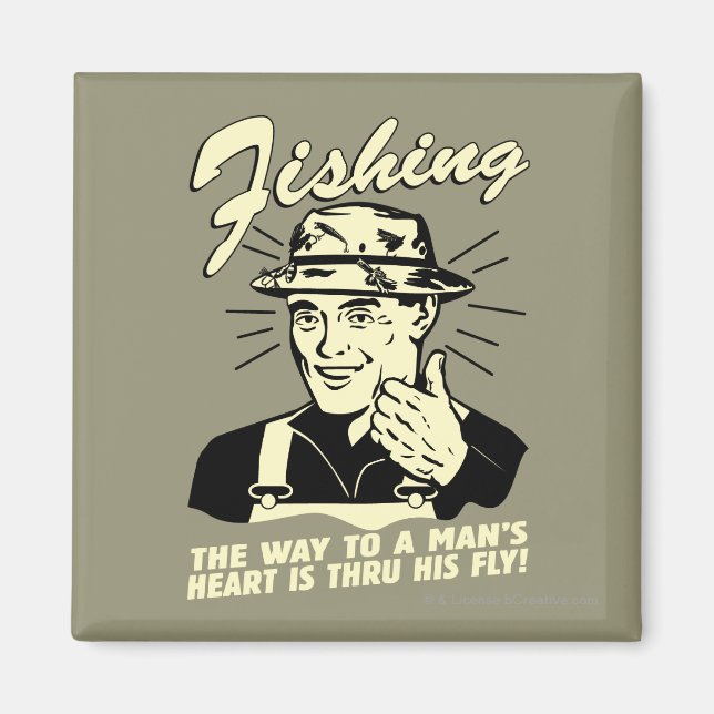 Aimant Pêche : À travers sa mouche (Devant)