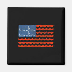Aimant Pêche Drapeau Américain Pêche Patriotique 4 Juille