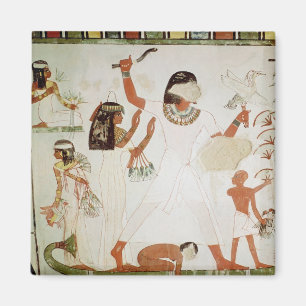 Aimant Pêche et chasse aux oiseaux dans les marais