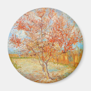Aimant Pêcher rose de Van Gogh dans l'aimant de fleur