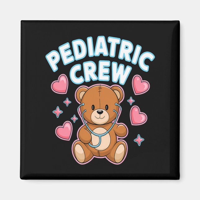 Aimant Pediatric Crew Nurse Bear Heart Stethoscope Peds  (Devant)