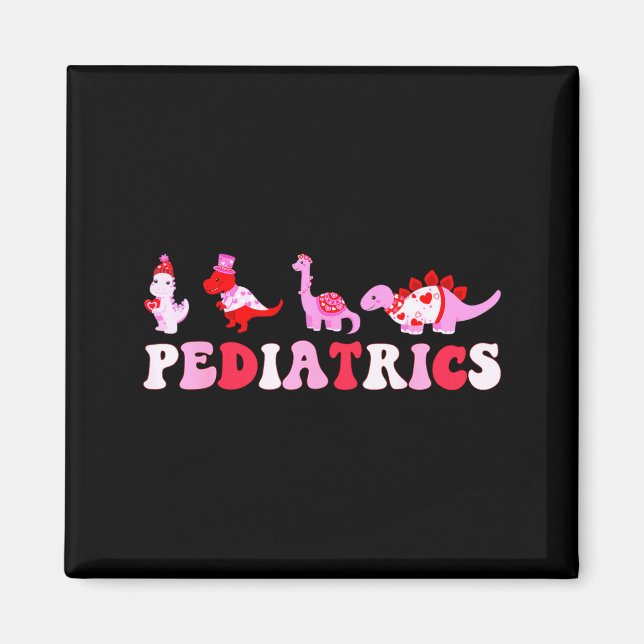 Aimant Pediatric Nurse Peds Nursing Cute Dinosaurs Valent (Devant)