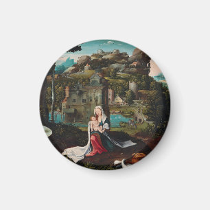Aimant Peinture à l'huile amour mur en bois