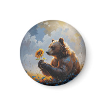 Peinture à l'huile d'ours mélancolique | Art de rê
