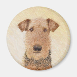 Aimant Peinture Airedale Terrier - Cute Original Art
