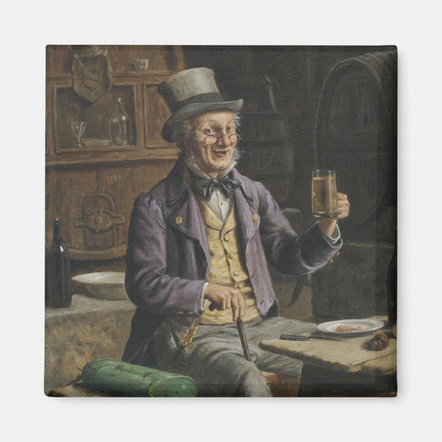 Aimant Peinture de bière à boire (Devant)