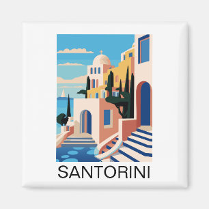 Aimant Peinture de Santorin Grèce