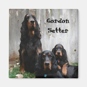 Aimant Peinture des Générations de Setter Gordon sur un A