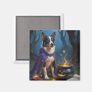 Aimant Peinture fantaisiste d'Halloween de bétail austral