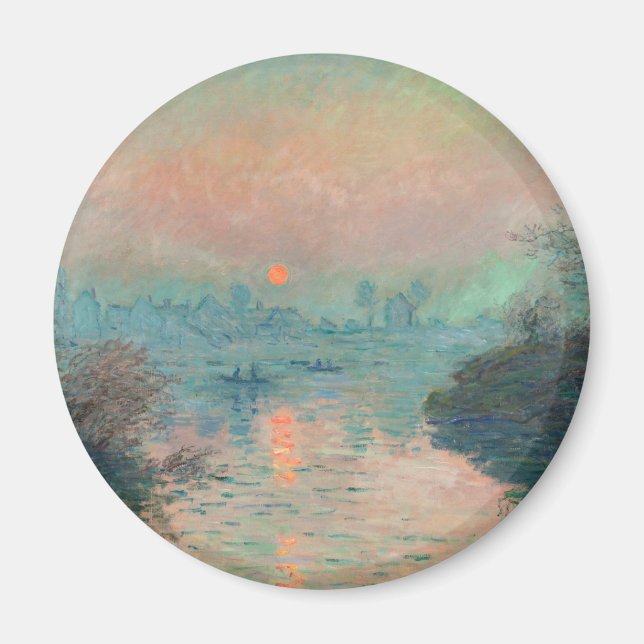 Aimant Peinture impressionniste de Monet Sunset (Devant)