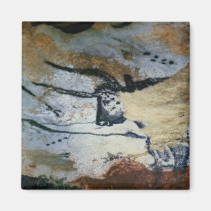 Aimant Peinture rocheuse d'un taureau aux longues cornes