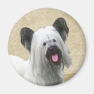 Aimant Peinture Skye Terrier - Cute Original Chien Art