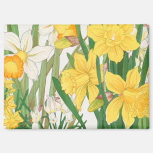 Aimant Peinture sur bois de jonquille, Tanigami Kônan, 19