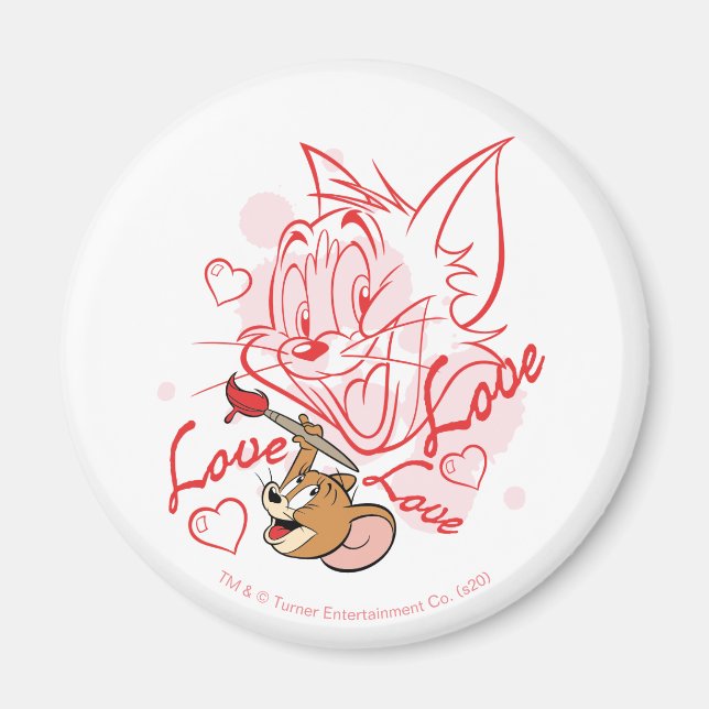 Aimant Peinture Tom & Jerry Valentine (Devant)
