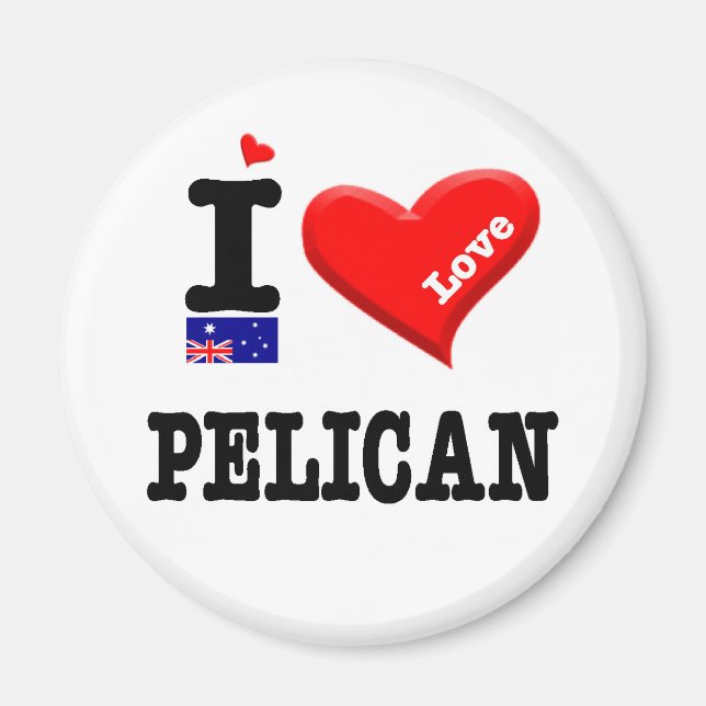Aimant PELICAN - I Love (Devant)