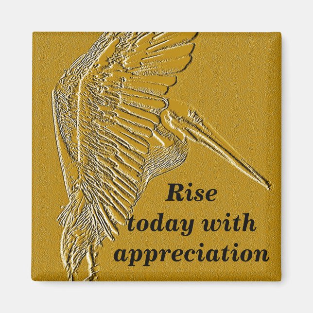 Aimant Pélicans dorés_ (Devant)