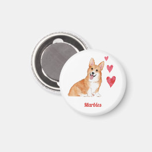 Aimant Pembroke Welsh Corgi Chien Nom Personnalisé