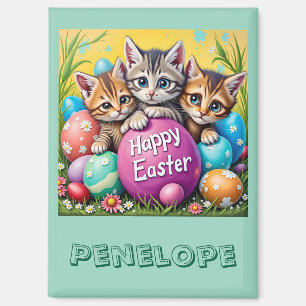 Aimant PENELOPE ~ LAPINS DE PÂQUES Œufs de Pâques ~ Aima