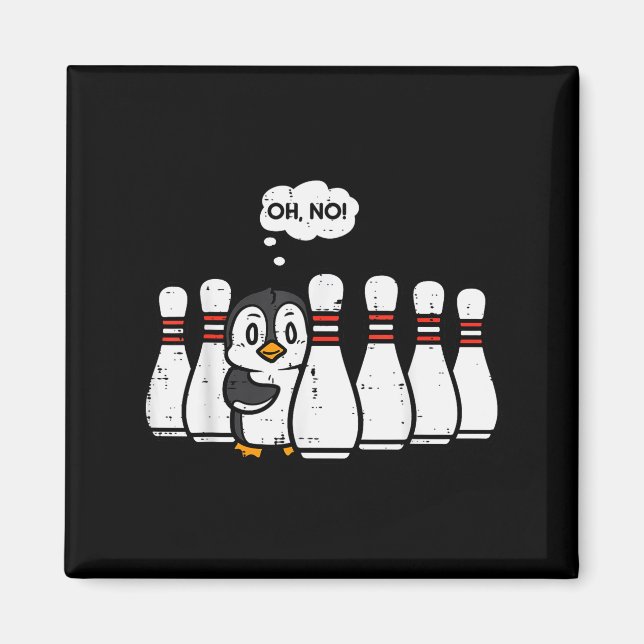 Aimant Penguin Bowling Ns Oh No Funny Bowler Player Men W (Devant)