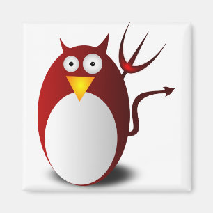 Aimant Penguin Linux Tux Ubuntu Devil Trident Lucifer