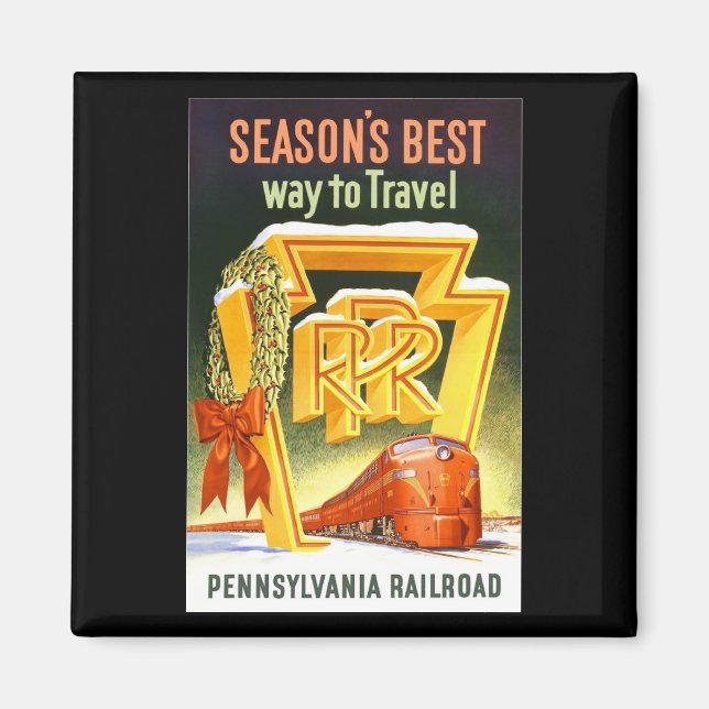 Aimant Pennsylvania Railroad, la meilleure façon de voyag (Devant)