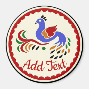 Aimant Pennsylvanie Dutch Hex Sign, ajouter du texte