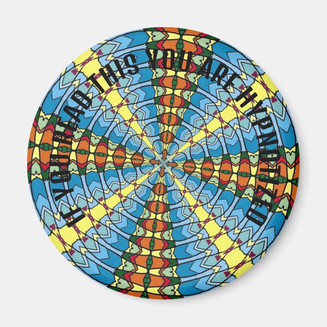 Aimant Pennsylvanie Dutch Hex Sign Spring Green and Blue (Devant)