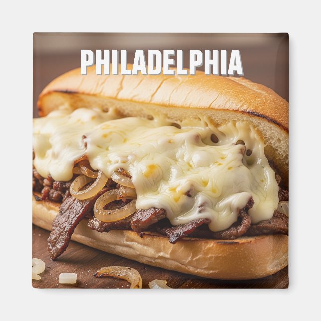 Aimant Pennsylvanie Philadelphia Philly Cheesesteak (Devant)