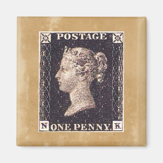 Aimant Penny Black Postage Timbre (Devant)