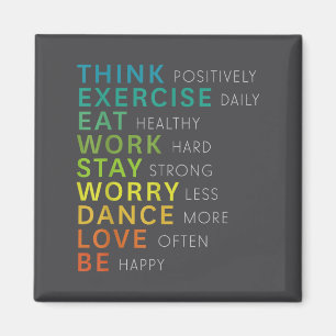 Aimant Pensée affirmative positive d'inspiration motivati