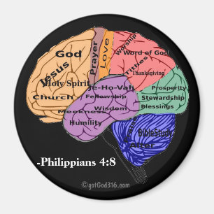 Aimant Pensez à ces choses gotGod316.com Écriture