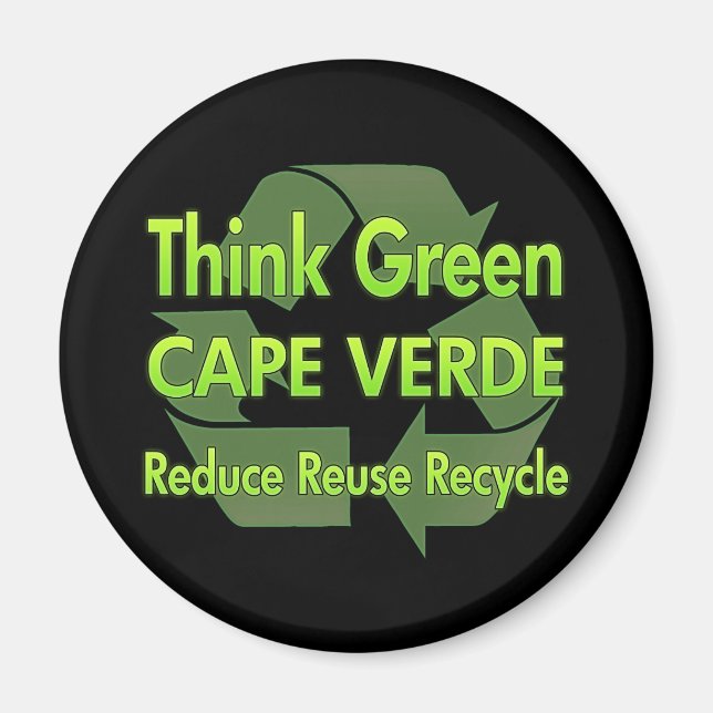 Aimant Pensez au Cap Vert (Devant)