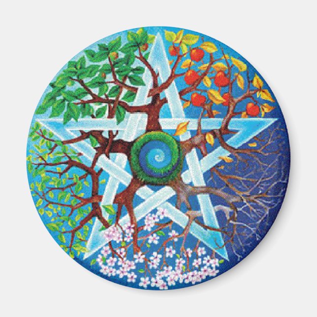 Aimant pentacle-saisons (Devant)