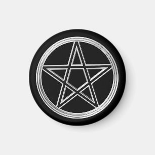 Aimant Pentagramme argenté