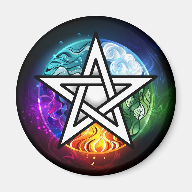 Aimant pentagramme du Wiccan (Devant)