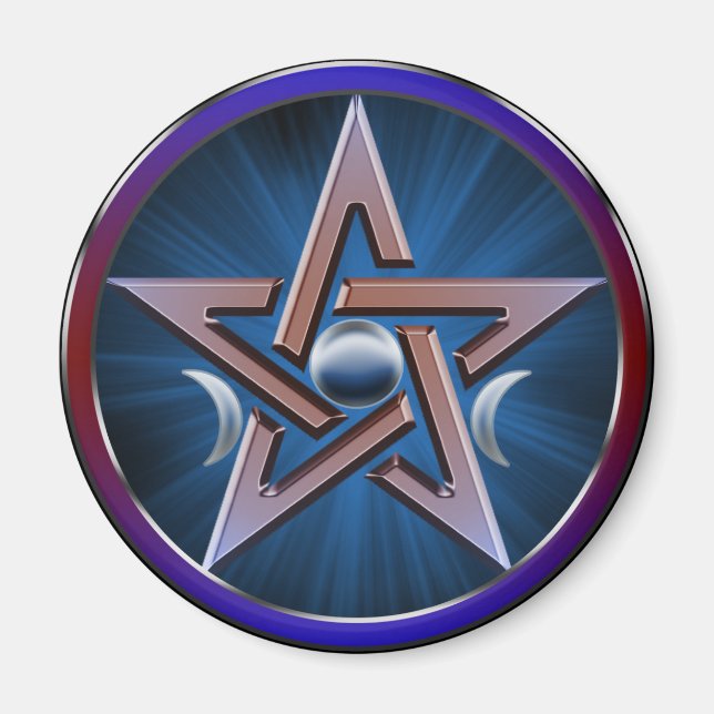 Aimant Pentagramme lunaire de déesse (Devant)