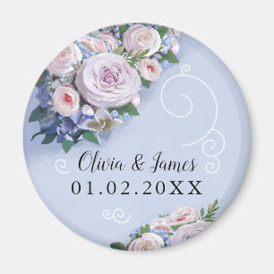 Aimant Peony Rose Mariage Couple Faveurs Élégant