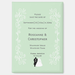 Aimant Peppermenthe Couleur Mariée Et Mariage De Concepti