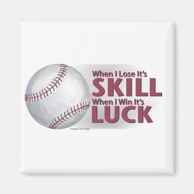 Aimant Perdre la compétence gagner la chance Baseball (Devant)