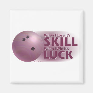 Aimant Perdre la compétence gagner la chance Bowling rose
