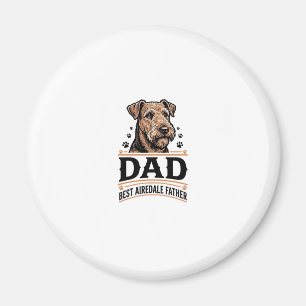 Aimant Père Airedale Terrier T-shirt vintage pour papa ch